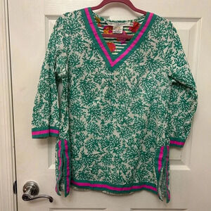 . Gretchen Scott Design Tunic Top Women Medium VNeck Blouse